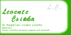 levente csipka business card